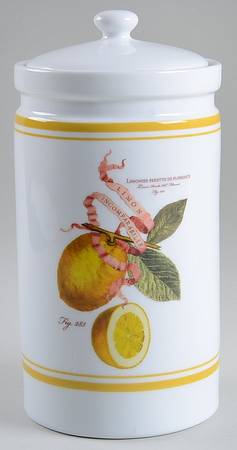 Lemon Botanical Medium Canister & Lid