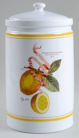 Lemon Botanical Large Canister & Lid