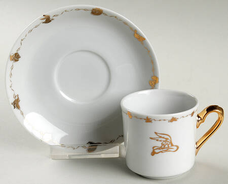 Looney Tunes (Gold) Flat Demitasse Cup & Saucer Set