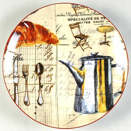 Paris Cafe Salad/Dessert Plate