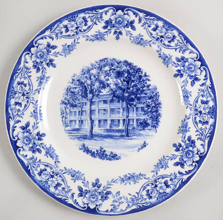 Hollins College Blue Dinner Plate