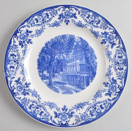 Hollins College Blue Dinner Plate