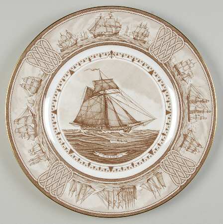 The Sailing Ship Collection Brown Dinner Plate