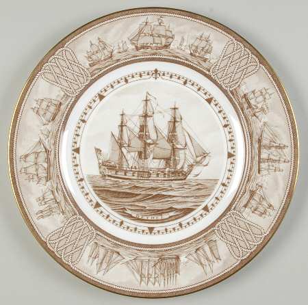 The Sailing Ship Collection Brown Dinner Plate