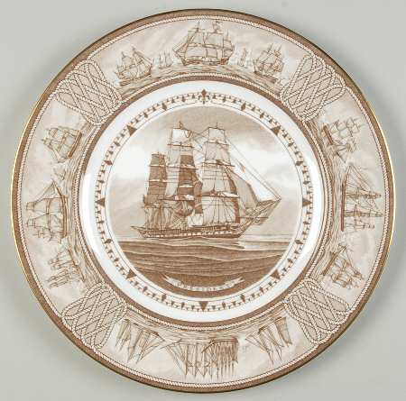 The Sailing Ship Collection Brown Dinner Plate