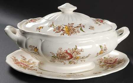 Bristol (Brown Multicolor) Tureen & Lid w/Underplate