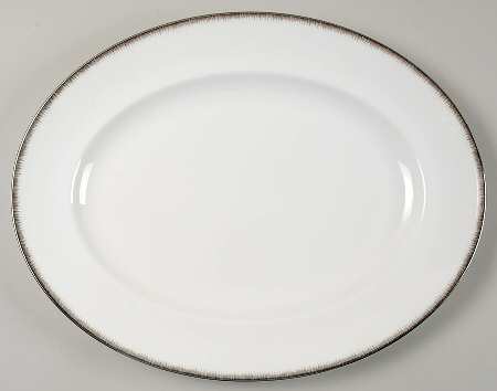 Silver Aster 13" Oval Serving Platter