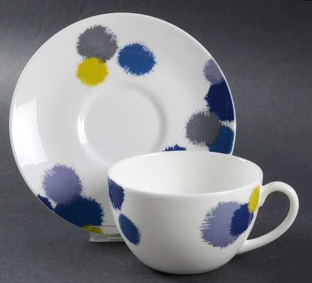 Ikat Flat Cup & Saucer Set
