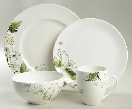 Floral Leaf 4 Piece Place Setting