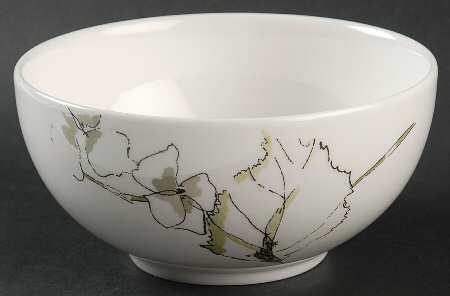 Floral Leaf Coupe Cereal Bowl