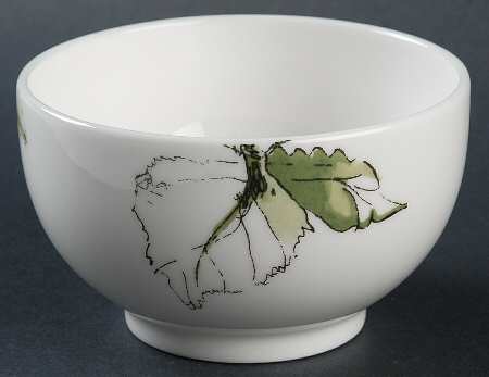 Floral Leaf Open Sugar Bowl