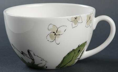 Floral Leaf Flat Cup