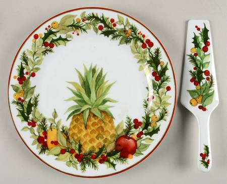 Holiday Jubilee Cake Aka Dinner Plate & Server w/Box