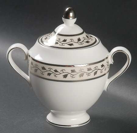 Meadow Silver Sugar Bowl & Lid