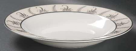 Meadow Silver Large Rim Soup Bowl