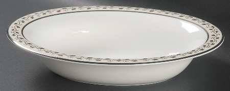 Meadow Silver 9" Oval Vegetable Bowl
