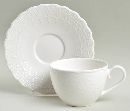 Trousseau Flat Cup & Saucer Set