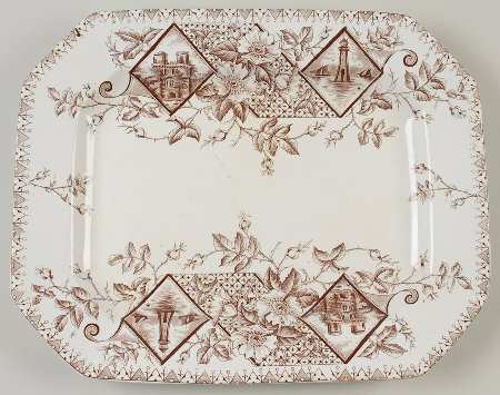 Etruria Brown 14" Rectangular Serving Platter