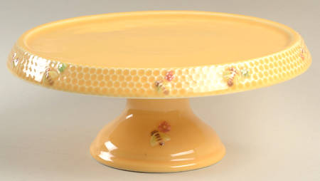 Honeybee 9" Diameter Pedestal Cake Stand