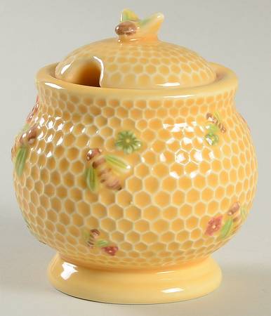 Honeybee Sugar Bowl & Lid