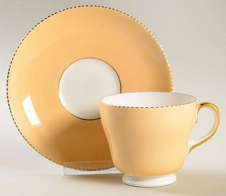 April Champagne Footed Cup & Saucer Set