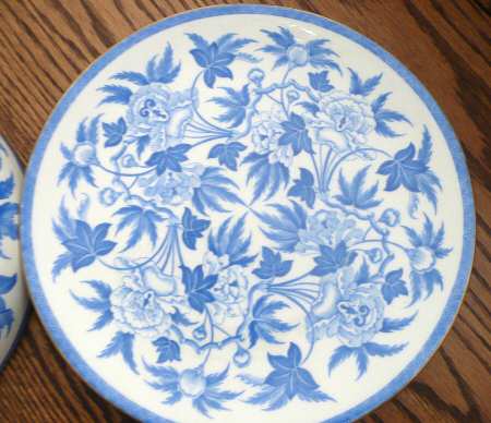 Peoney (Blue) Rim Soup Bowl