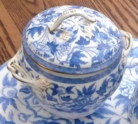 Peoney (Blue) Sugar Bowl & Lid