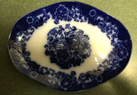 Verona Flow Blue 15" Oval Serving Platter