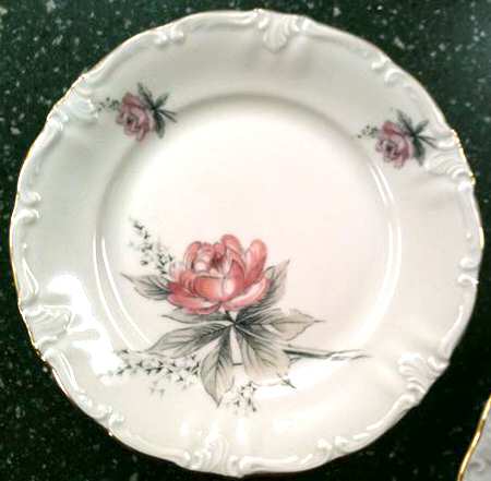 Pink Rose Bread & Butter Plate