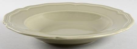 Baroque Green Large Rim Soup Bowl
