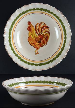 Tuscan Rooster 9" Soup/Pasta Bowl