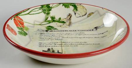 Italian Recipe 9" Individual Pasta Bowl