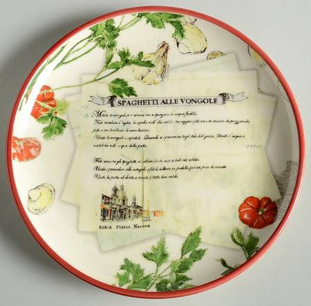 Italian Recipe Salad/Dessert Plate