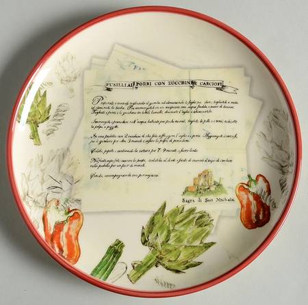 Italian Recipe Salad/Dessert Plate
