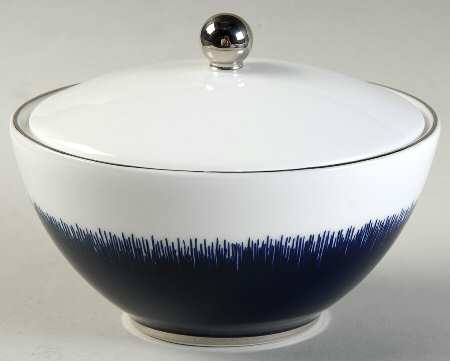 Jasper Conran Navy Fringe Sugar Bowl & Lid