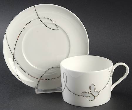 Lismore Butterfly Flat Cup & Saucer Set