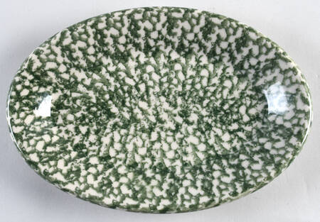 Green Sponge 9" Oval Serving Platter