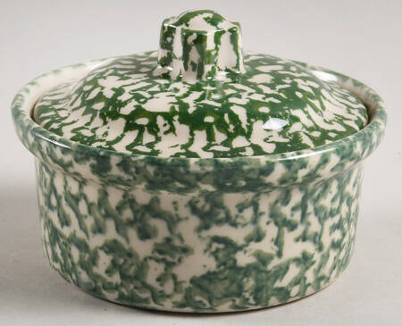 Green Sponge Individual Casserole & Lid