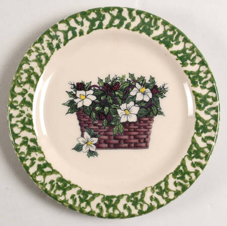 Green Sponge Salad Plate