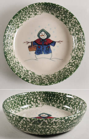 Green Sponge 8" Round Vegetable Bowl