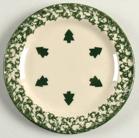 Green Sponge Salad Plate