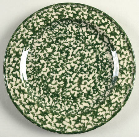 Green Sponge Luncheon Plate