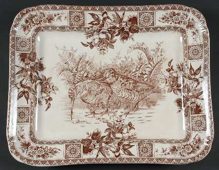 Garfield Brown 15" Rectangular Serving Platter