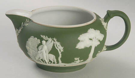 Cream Color on Olive Jasperware by Wedgwood