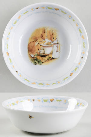 Peter Rabbit Christening Child's Bowl