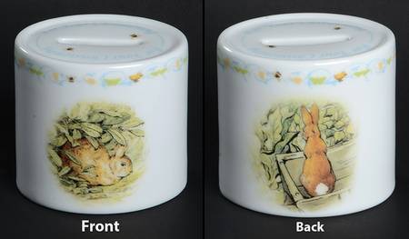 Peter Rabbit Christening Round Money Box