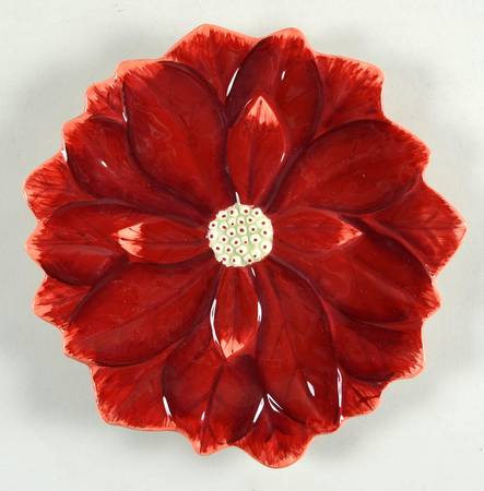 Poinsettia Dessert/Pie Plate