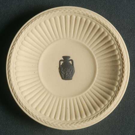 Black on Primrose Round Fluted Compotier