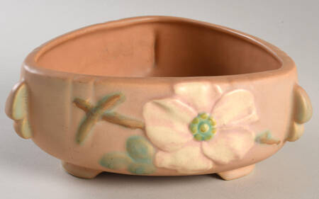 Wild Rose Peach 6" Triangular Bowl
