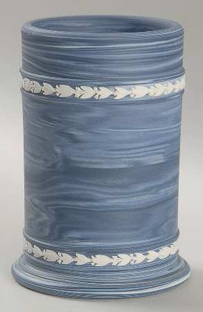 Cc on Portland Blue (Marblized) 4" Spill Vase